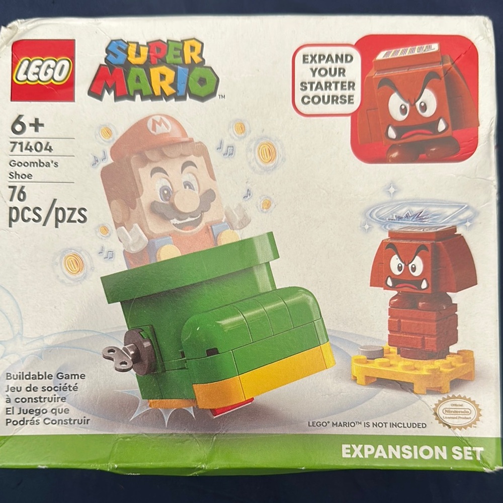 Lego Green and Yellow Building Set with Super Mario Characters